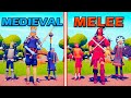 MEDIEVAL TEAM vs MELEE TEAM - Totally Accurate Battle Simulator | TABS