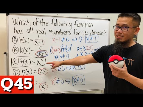 What does all real numbers mean in domain and range?