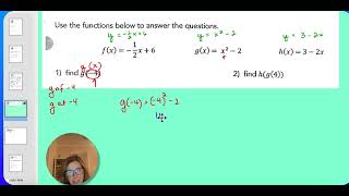 Coach Fred's Alg ~ Function Notation examples