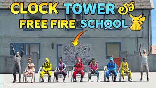 Gta X Freefire | Freefire School In Clocktower | Gta x Freefire In Telugu  | Comedy #2