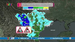 Cảnh báo thời tiết 24/04/2024 | Bắc Bộ, Thanh Hóa, Nghệ An chiều tối mưa giông | VTVWDB