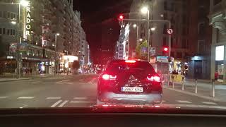 Driving in Madrid - 4K - Night time