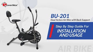PowerMax Fitness BU-201 Dual Action Air Bike/Exercise Bike - [ DIY Installation Guide  ]