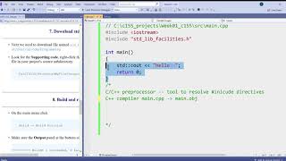 01.7 C++ preprocessor, compiler, and linker