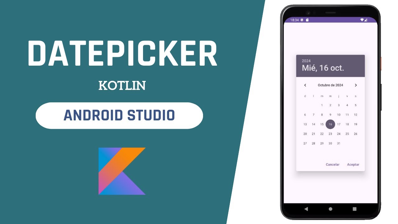 Tutorial Datepicker En Android Studio Kotlin Youtube