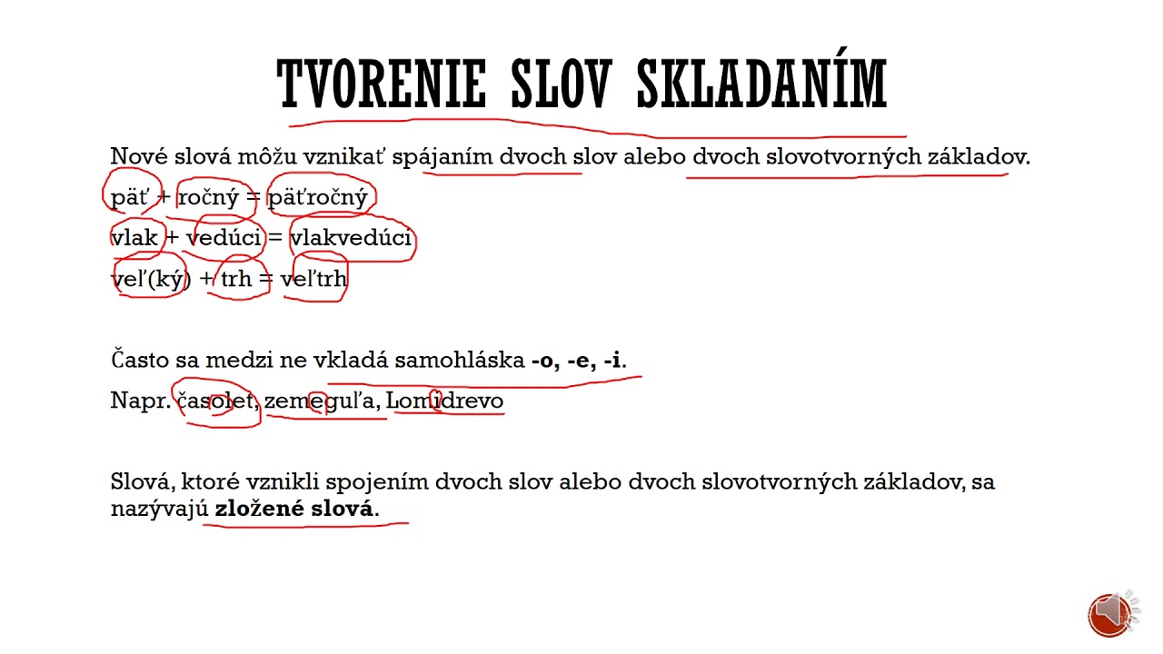 Tvorenie Slov Skladaním - YouTube