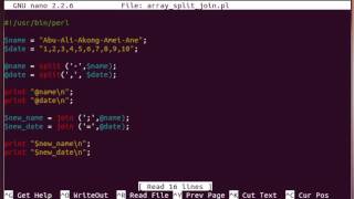 Perl Split and Join Example