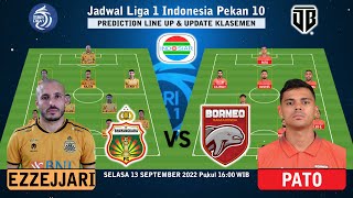 PREDIKSI SUSUNAN PEMAIN 🔴 Bhayangkara FC vs Borneo FC 🔥 JADWAL LIGA 1 INDONESIA PEKAN 10