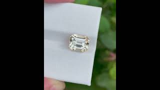 4.20 carats | Light Yellow Scapolite Stone Emerald Cut Pakistan Gemstone #viral #gemstone