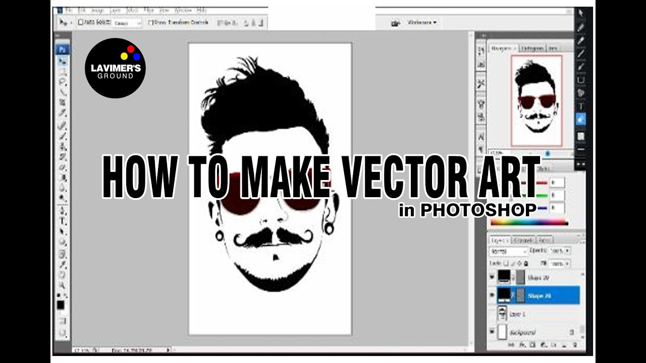 TUTORIAL: How To Create Vector Art Using PHOTOSHOP (PART 1 - Vector ...