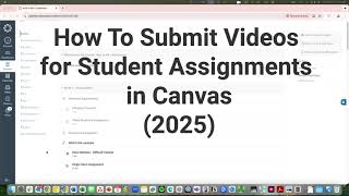 Canvas Video Submission for Student Assignments (2025) Media Upload Response in Canvas Instructure