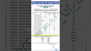 WBCS GROUP B RESULT 2021 #wbcs #wbpsc #dsp #wbps