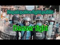 nepal police fight public