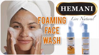 Hemani Turmeric Foaming Face wash | How to use | Review | price .