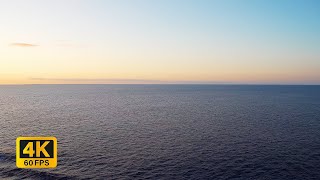 4K Open Ocean window view during sunset  - No frame, Relaxing, Calming, Ambience