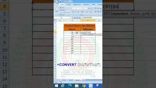 convert hours into minutes |ঘন্টা থেকে মিনিট এ পরিবর্তন | #excel #kcti #shorts #exceltricks