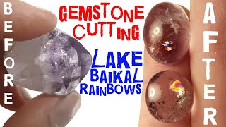 Gemstone Cutting Siberian Amethyst Amazing Lake Baikal Rainbows Highlighting