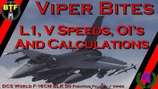[DCS] F-16 "Viper Bites" Lesson 1, V Speeds and Performance Calculations