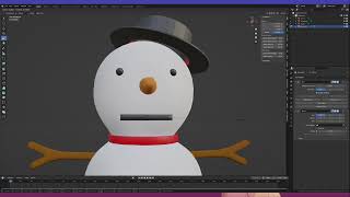 【Timelapse】Making a 3D Snowman VRM in blender #nocommentary