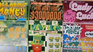 NEW JANUARY 2025 PA LOTTERY $300 OF SCRATCH OFF TICKETS $30-$1, ST. PATRICK'S DAY AND MORE #lottery