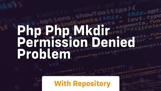 Php php mkdir permission denied problem
