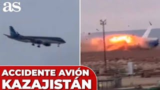 GRABAN EL MOMENTO en el que un AVIÓN CAE EN KAZAJISTÁN | IMÁGENES INÉDITAS