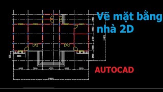 Bài ở đại học vẽ mặt bằng nhà 2D autocad