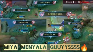 MMMG = Miya Makin Menyala Guuyysss !!!! || Solo Kill Hanabi Berkali² - Mobile Legends