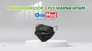 ANTI VIRUS!! WARNA HITAM DAN KECE PARAH!! UNBOXING Masker Onemed Hitam 3Ply Earloop di Tahun 2023