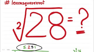 square root of 28 | long division method | square root of non perfect square | √28 |