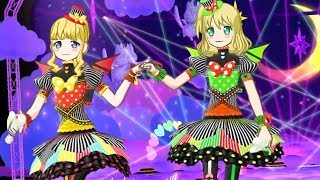 プリパラ ずっトモ！アイドルペアモード「でび＆えん☆Reversible-Ring」［ナイトメアレッド＆グリーンコーデ］2017-10-27 21:36