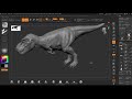 zbrush timelapse l t rex trex pixologic zbrush dinosaur sculpting 3dart