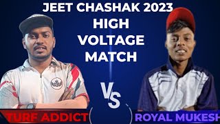 Royal Mukesh VS Turf Addict Kamothe|| high voltage ⚡ match|| 6Ball 3 run required|| #trending #viral