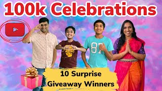 Theo and Bros 100K Celebrations | Surprise Giveaway | USA Telugu Vlogs |Telugu Vlogs from USA
