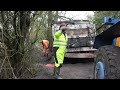 32 ton tipper gets stuck a mile down a dirt footpath serious recovery