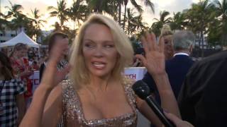 Baywatch: Pamela Anderson "Casey Jean Parker" Red Carpet Premiere Interview | ScreenSlam