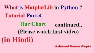 Pyhton MatPlotLib tutorial Bar Chart in hindi- Part4