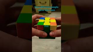 Noob vs. Pro vs. Hacker Rubik's Cube and Cubing edition #rubikscube #shorts