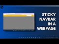 How to Add Sticky Navbar in a Website | Bootstrap Navbar | codeeayan