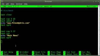 tput - tutorial #4 Main Menu - BASH - Linux