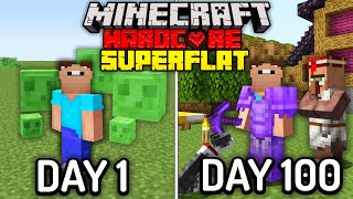 I Survived 100 Days in Hardcore Minecraft, In a Superflat World
