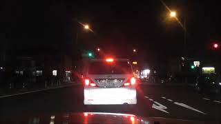 車載動画　イオン鹿児島中央店～国道3号～女子高前～玉里団地中央　夜景　4倍速