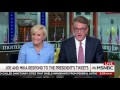 mika brzezinski responds to president donald trump s tweets about her morning joe msnbc