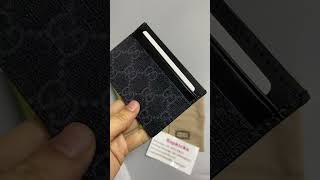 Gucci Card Case GG Supreme Kingsnake Print Black review#shorts