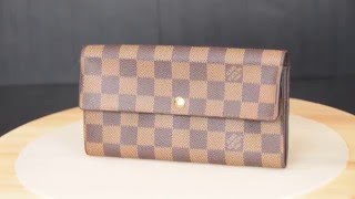 ilovekawaii C02046 - Louis Vuitton Damier Ebene Porte Monnaie Cartes Credit Wallet N61724