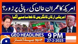 Geo News 9 PM Headlines (27 Feb 2025)