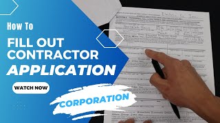 How to Fill Out the Contractor License Application | Step By Step | For Corporation (2024)