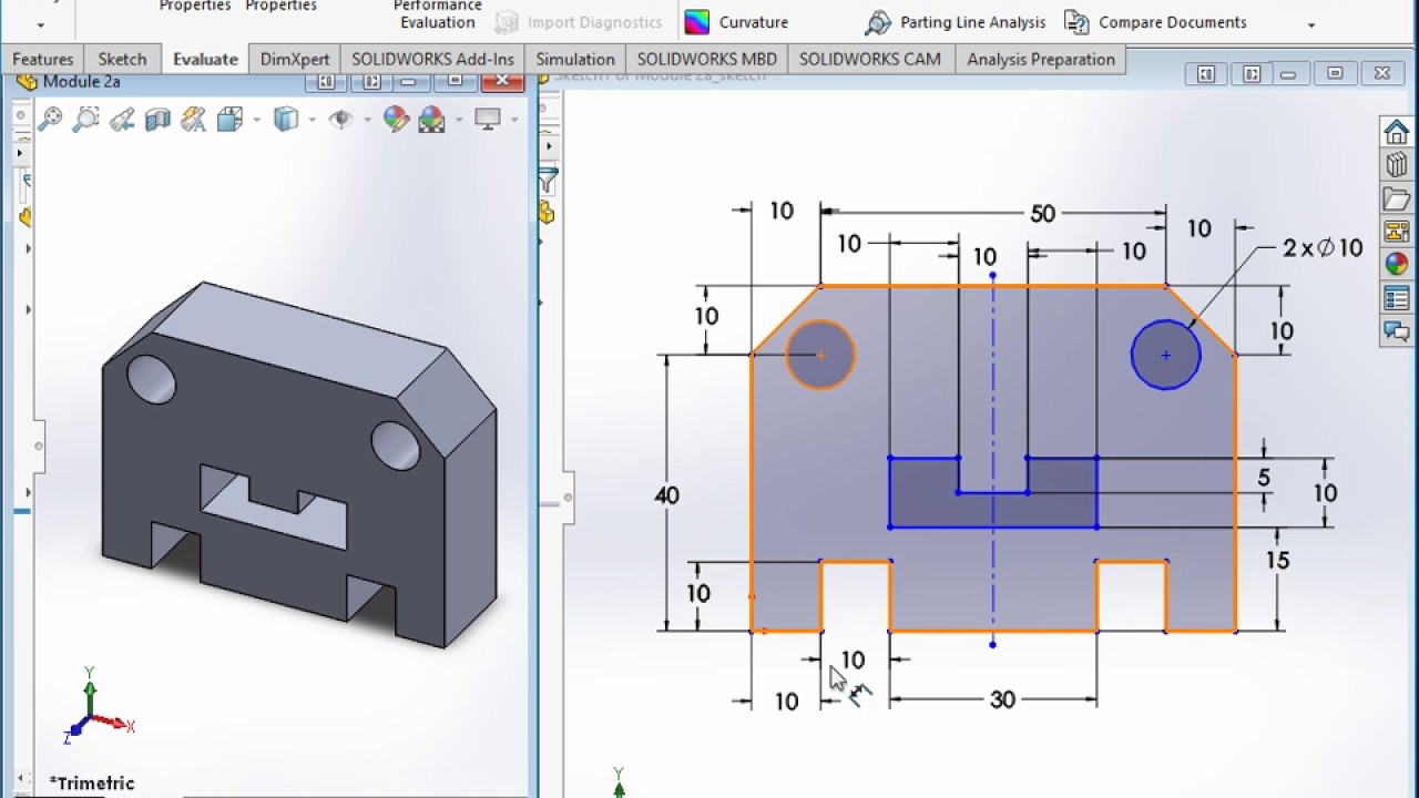 Basic Sketching I Solidworks Youtube