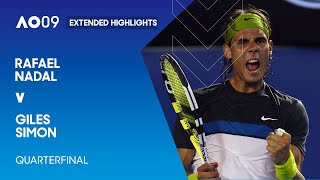Rafael Nadal v Giles Simon Extended Highlights | Australian Open 2009 Quarterfinal