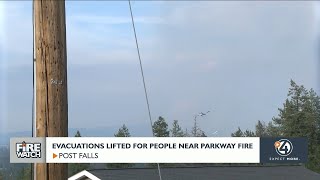 All evacuations lifted for people near Parkway Fire in Post Falls